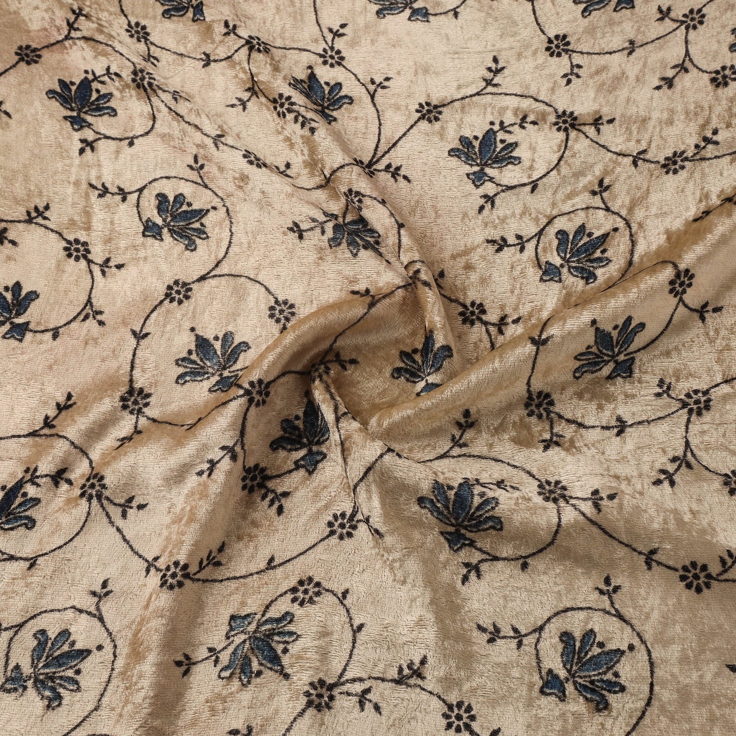 Velvet natural dyed hand fabric 08 - handcrafted