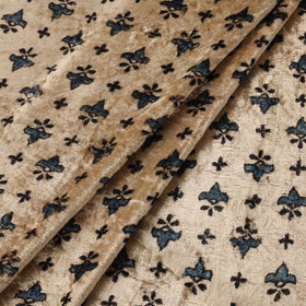 Velvet natural dyed hand fabric 11 - handcrafted