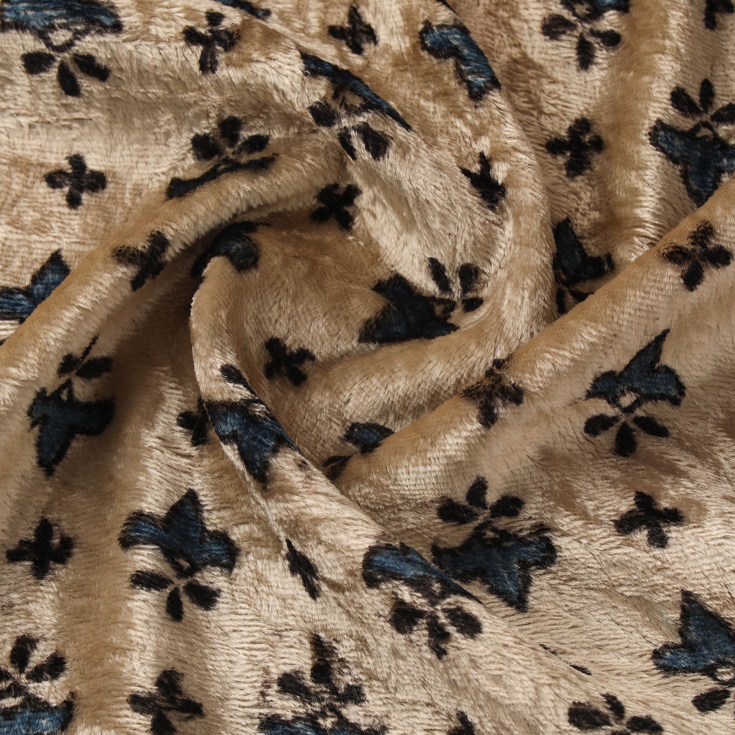 Velvet natural dyed hand fabric 11 - handcrafted