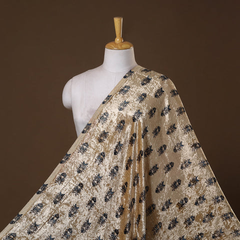 Velvet natural dyed hand fabric 22 - handcrafted