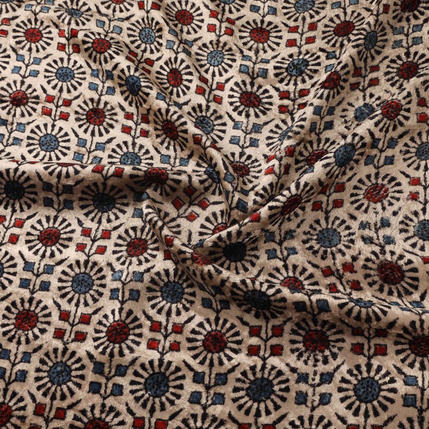 Velvet natural dyed hand fabric 27 - handcrafted