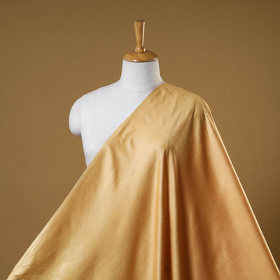 Beige - vidarbha handloom plain tussar silk fabric 09