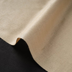 Beige - vidarbha handloom plain tussar silk fabric 10