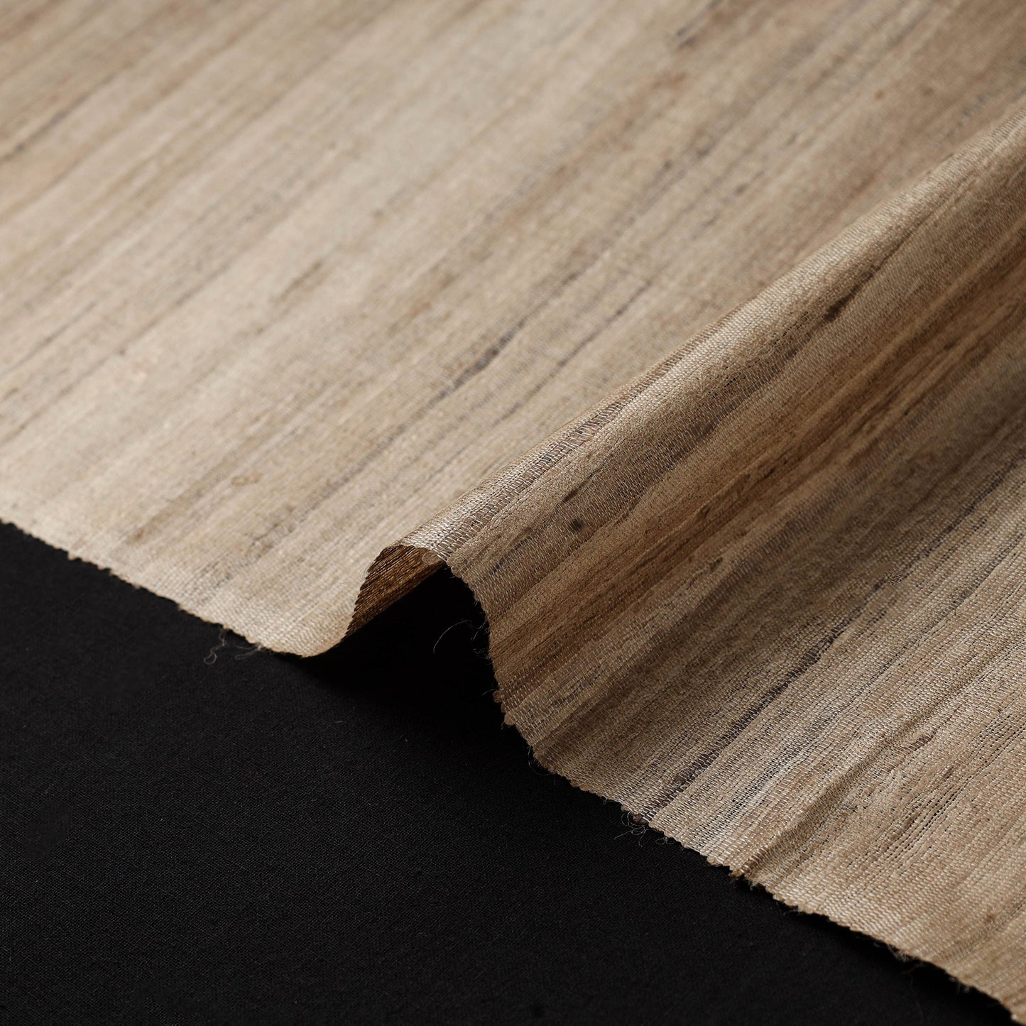 Beige - vidarbha tussar x ghicha silk handloom fabric 03