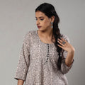  Block Print Cotton A-Line Bagh Kurta for Women