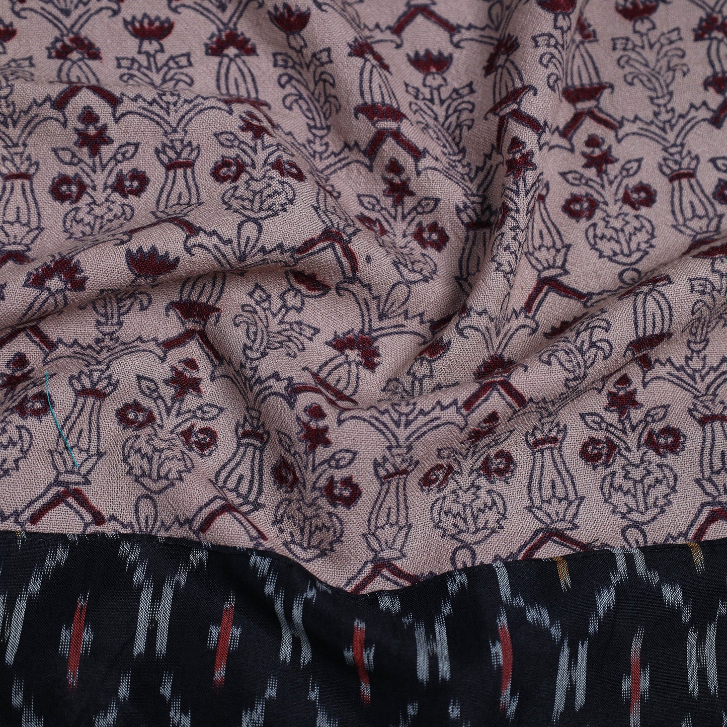 Beige - woollen bagh blouse piece 38 - handcrafted