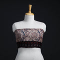 Beige - woollen kalamkari blouse piece 45 - handcrafted