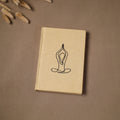 Yoga hand embroidered fabric cover handmade paper journal