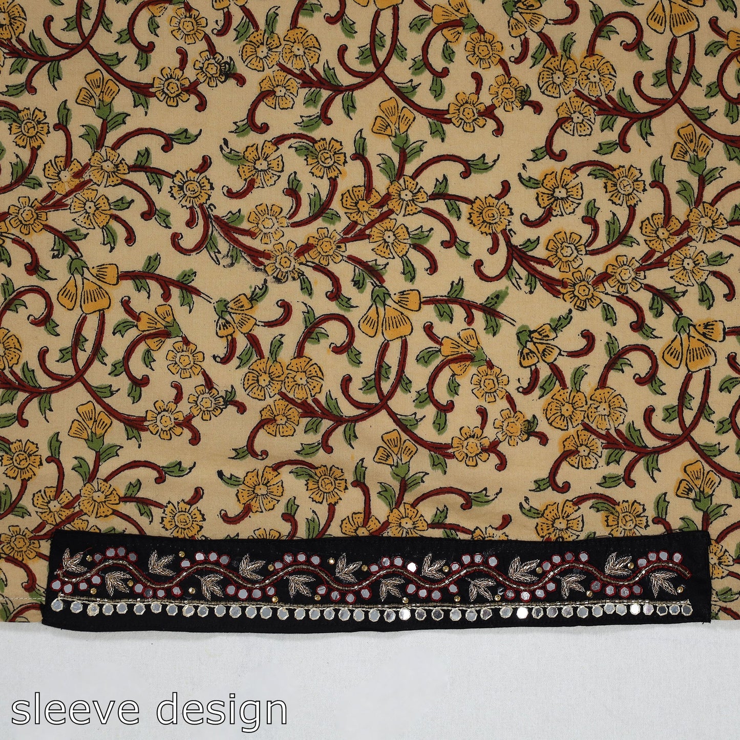 Buy Zardozi Hand Embroidered Sanganeri Cotton Blouse Piece Online at iTokri.com