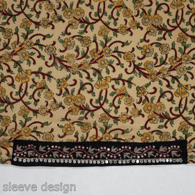 Buy Zardozi Hand Embroidered Sanganeri Cotton Blouse Piece Online at iTokri.com