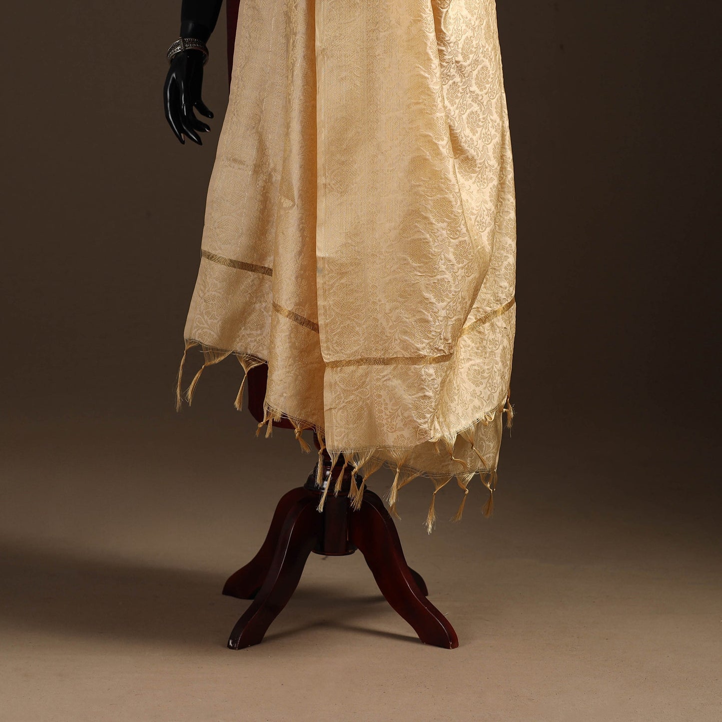 Zari work banarasi silk dupatta 25 - handcrafted