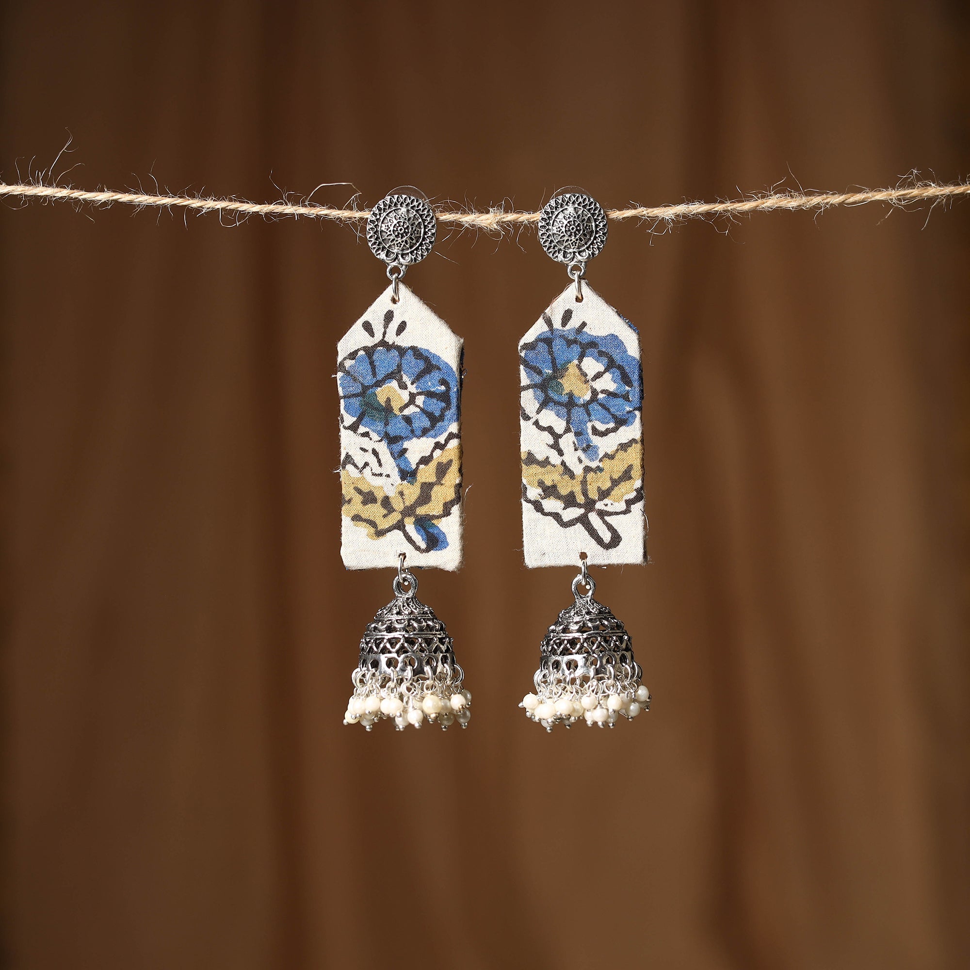 Blue - Rihanna Fabart GS Handcrafted Earrings main image 1