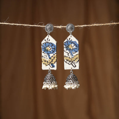 Blue Zuhi GS Fabart Handmade Earrings