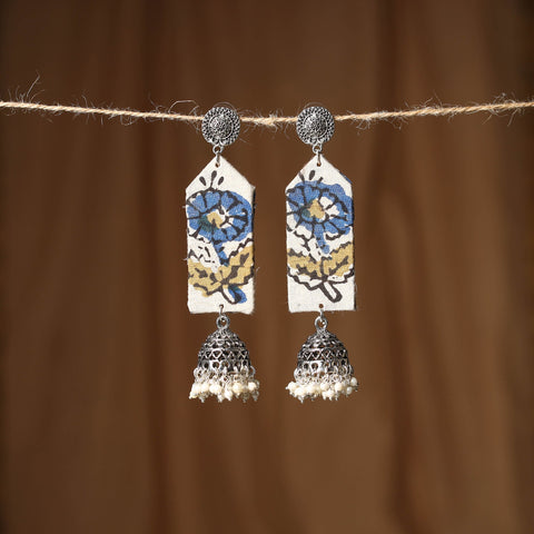 Blue Zuhi GS Fabart Handmade Earrings