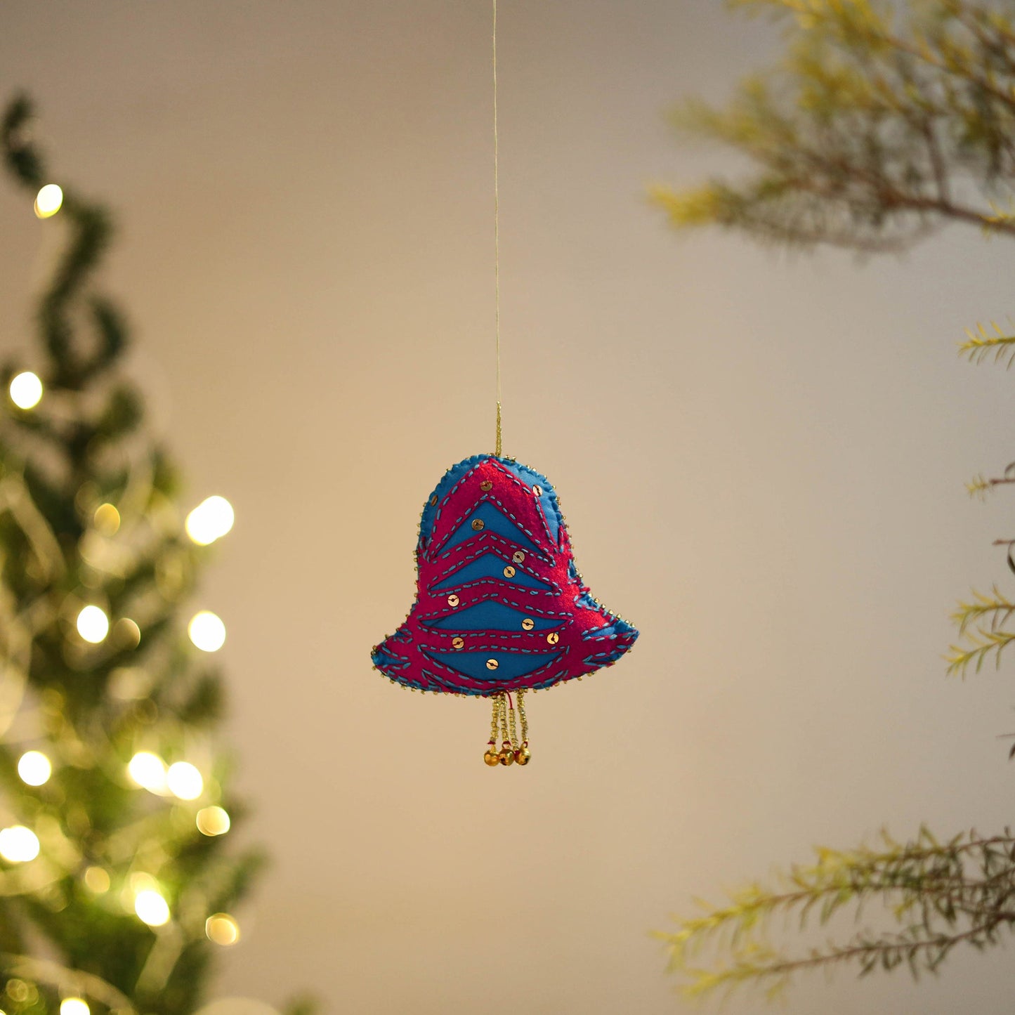 Bell felt ornament - handmade christmas decor 29