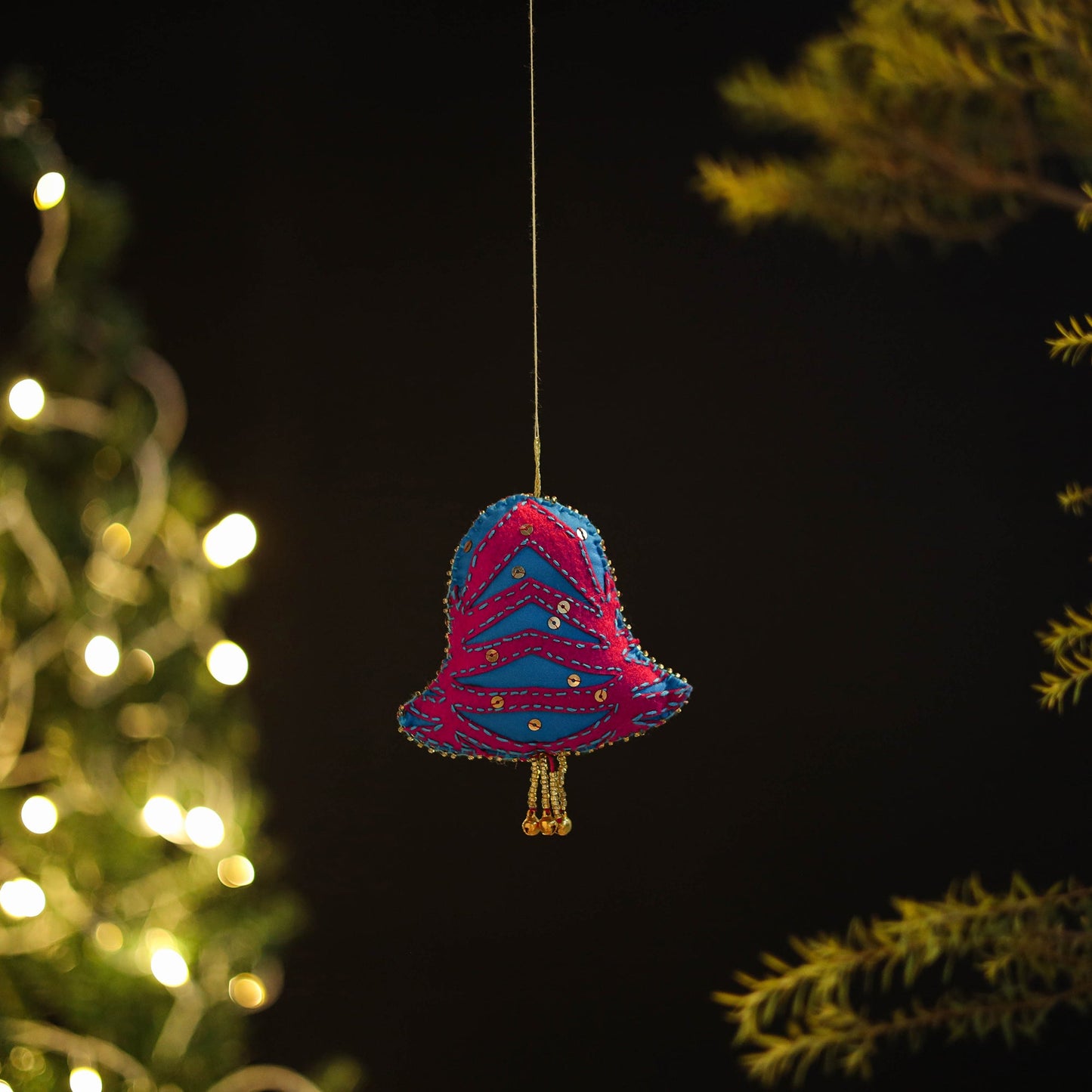 Bell felt ornament - handmade christmas decor 29