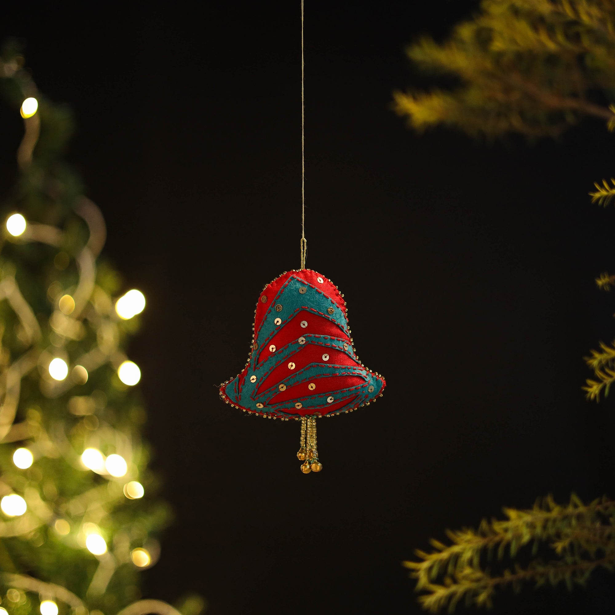 Bell felt ornament - handmade christmas decor 35