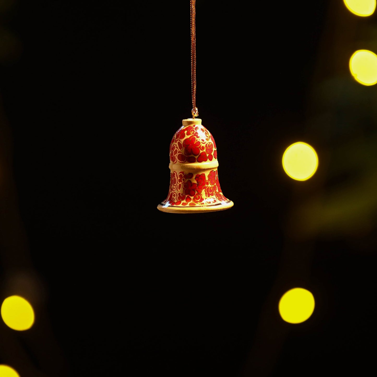 Bell - kashmir handpainted christmas decor ornament 03