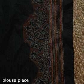Bengal hand embroidery bangalore silk handloom kantha saree