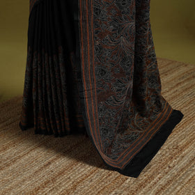 Bengal hand embroidery bangalore silk handloom kantha saree