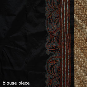 Bengal hand embroidery bangalore silk handloom kantha saree