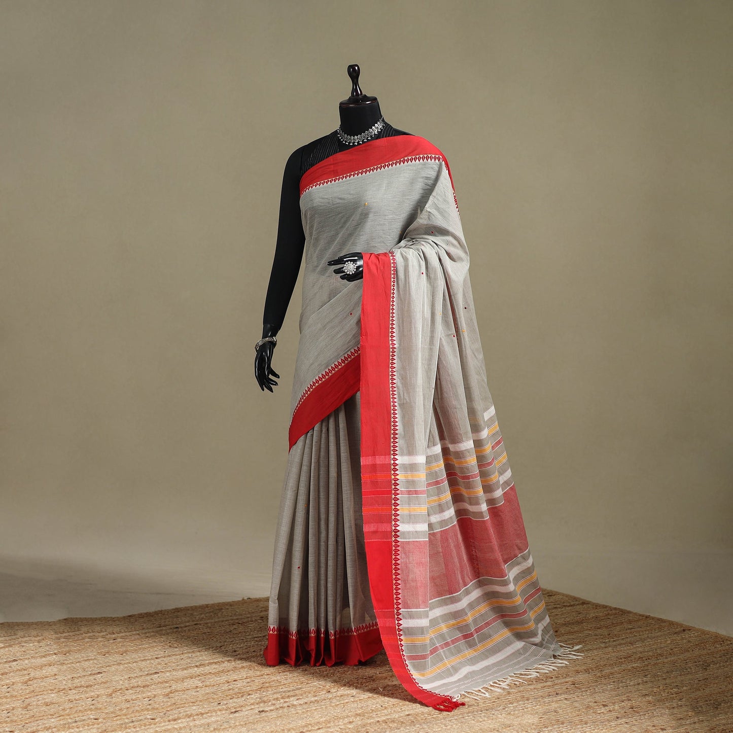 Bengal handwoven cotton begumpuri saree 01 - handcrafted