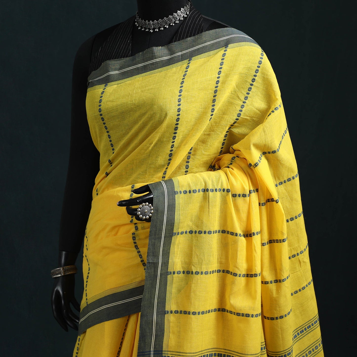 Bengal handwoven cotton begumpuri saree 03 - handcrafted