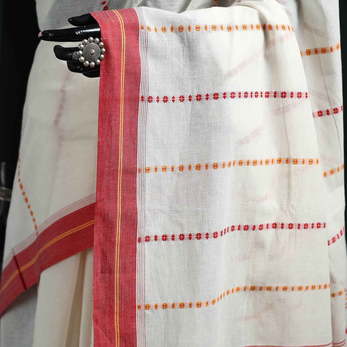 Bengal handwoven cotton begumpuri saree 09 - handcrafted