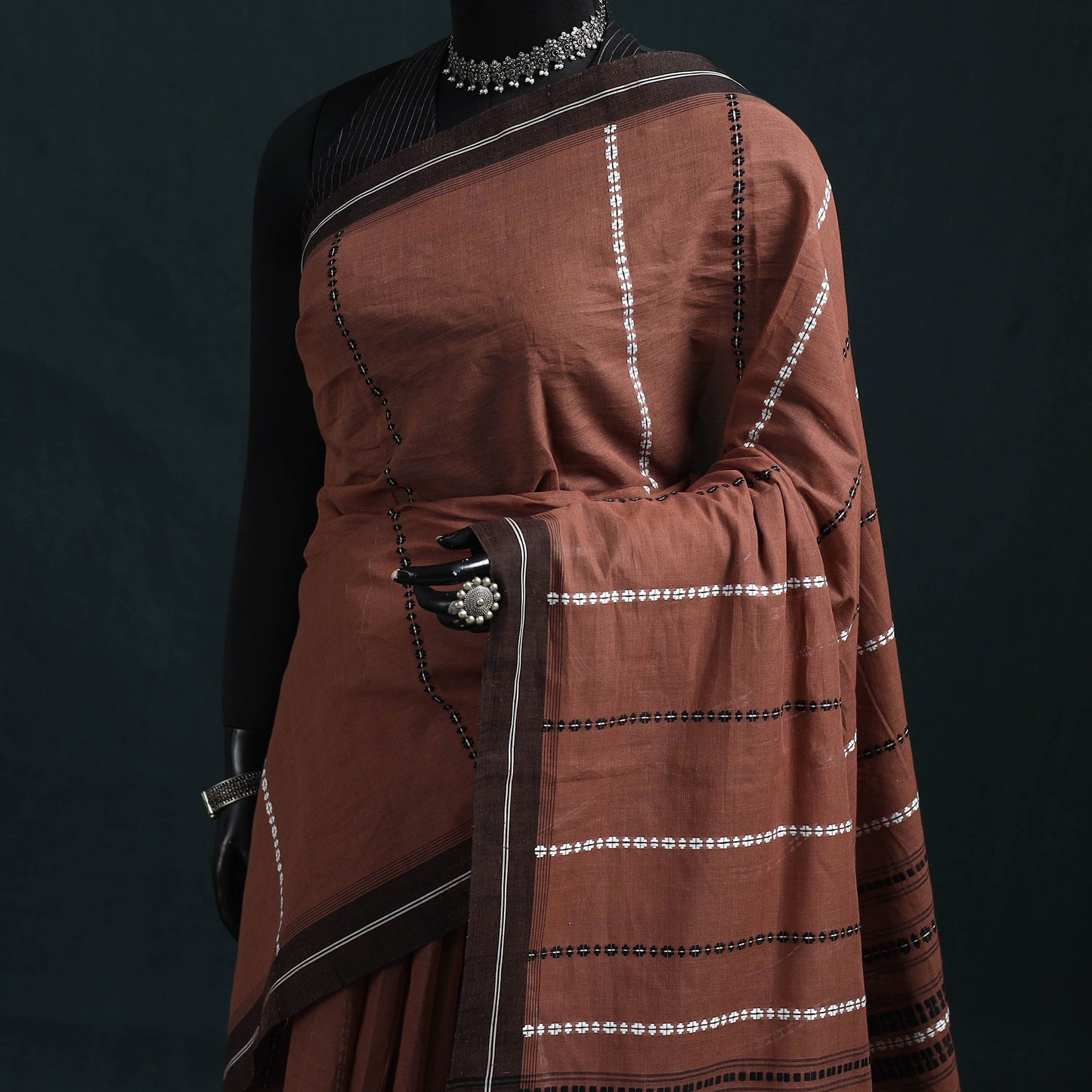 Bengal handwoven cotton begumpuri saree 10 - handcrafted
