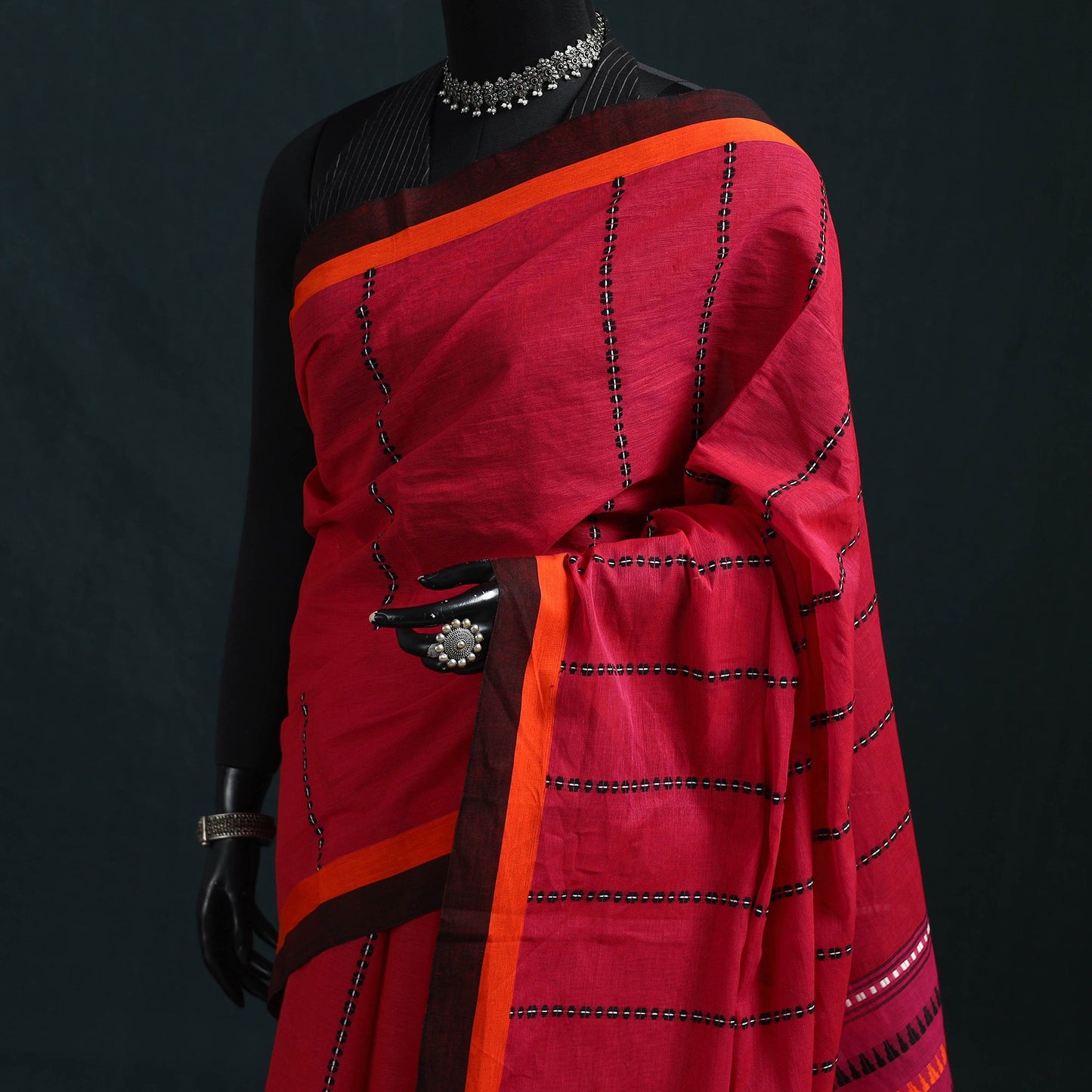 Bengal handwoven cotton begumpuri saree 11 - handcrafted