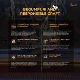 Bengal handwoven cotton begumpuri saree 26 - handcrafted