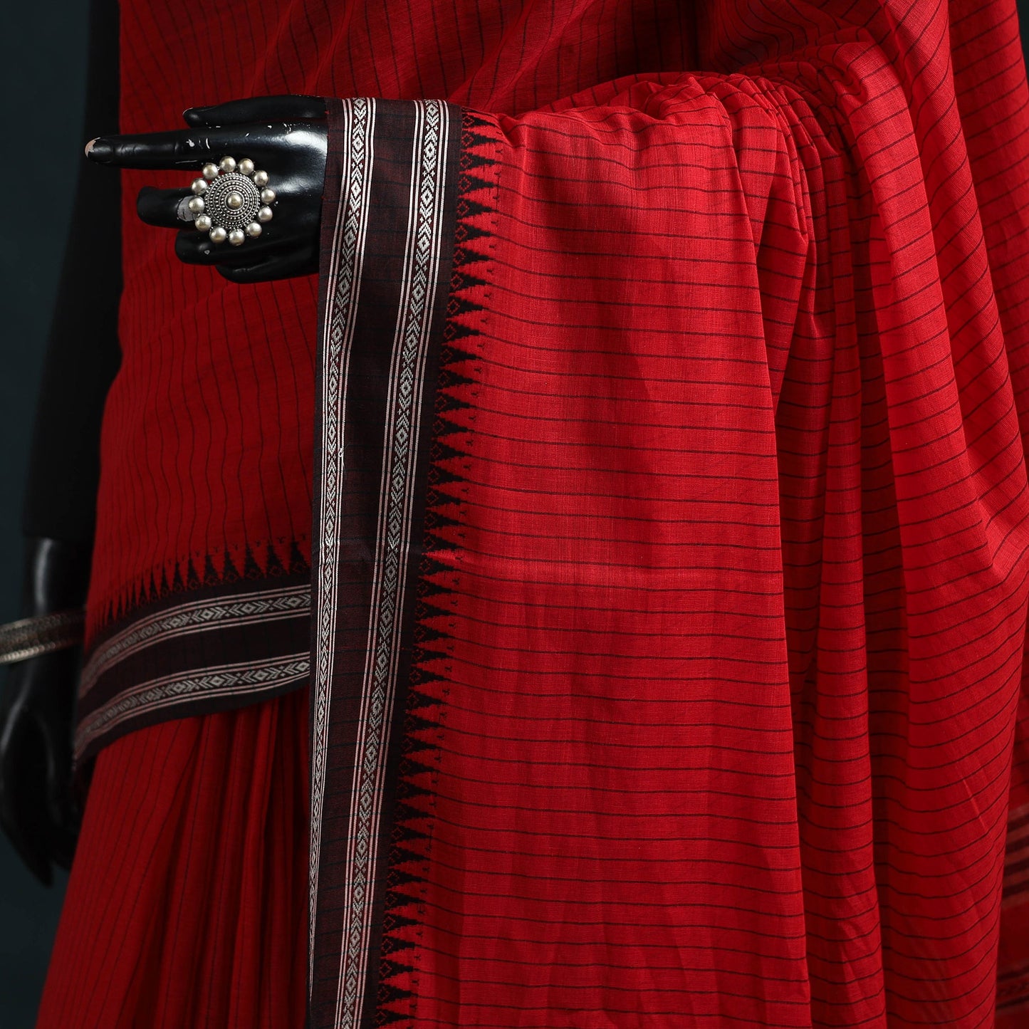 Bengal handwoven cotton begumpuri saree 28 - handcrafted