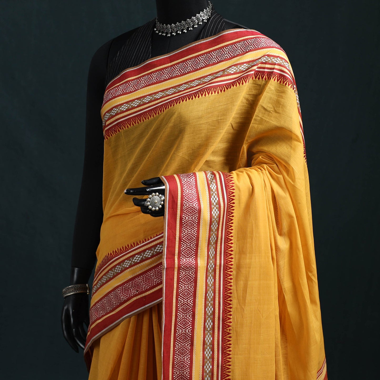 Bengal handwoven cotton begumpuri saree 32 - handcrafted