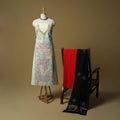 Bengal kantha hand embroidered cotton 3pc unstitched dress
