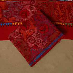 Bengal kantha hand embroidered cotton 3pc unstitched dress