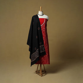 Bengal kantha hand embroidered cotton 3pc unstitched dress