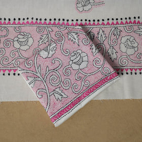 Bengal kantha hand embroidered cotton 3pc unstitched dress