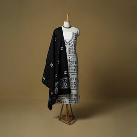 Bengal kantha hand embroidered cotton 3pc unstitched dress