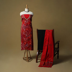 Bengal kantha hand embroidered cotton 3pc unstitched dress