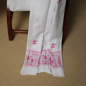 Bengal kantha hand embroidered cotton 3pc unstitched dress
