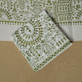 Bengal kantha hand embroidered cotton 3pc unstitched dress