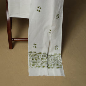 Bengal kantha hand embroidered cotton 3pc unstitched dress