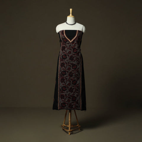 Bengal kantha hand embroidered cotton unstitched kurta