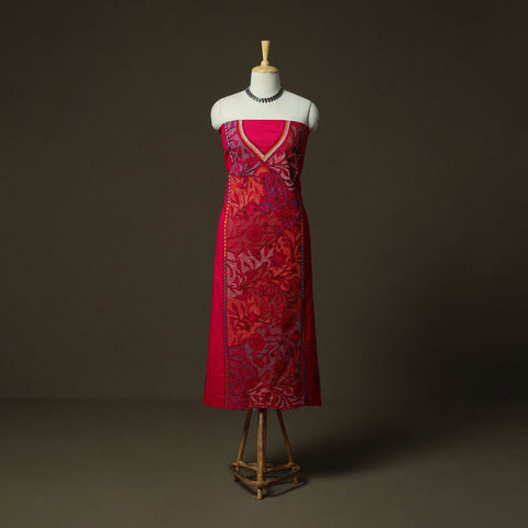 Bengal kantha hand embroidered cotton unstitched kurta