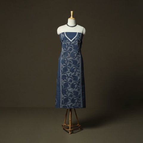 Bengal kantha hand embroidered cotton unstitched kurta