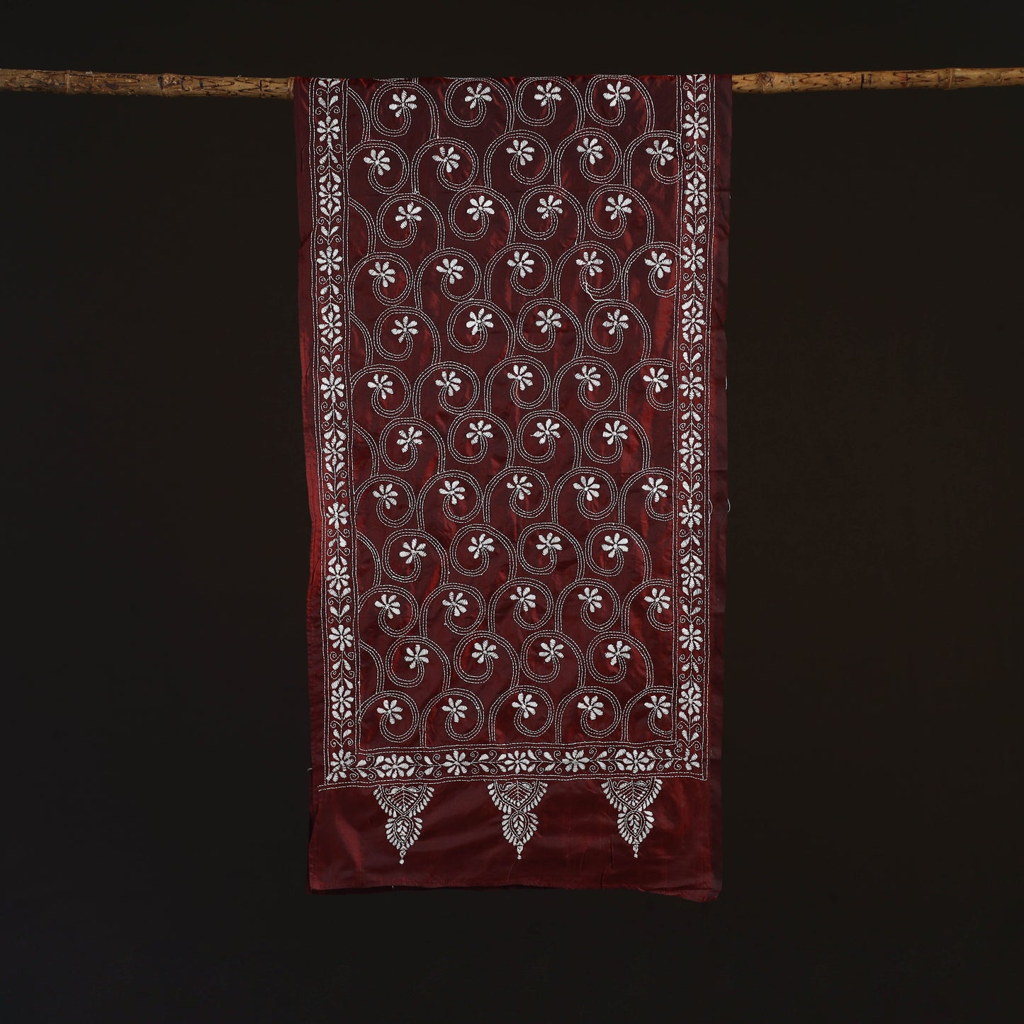 Bengal kantha hand embroidered handloom bangalore silk