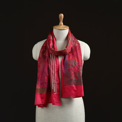Bengal kantha hand embroidered handloom bangalore silk