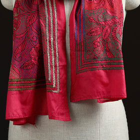 Bengal kantha hand embroidered handloom bangalore silk