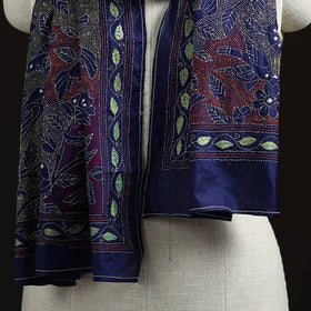 Bengal kantha hand embroidered handloom bangalore silk