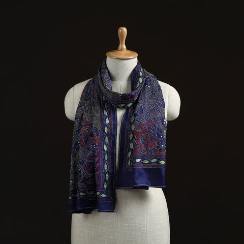 Bengal kantha hand embroidered handloom bangalore silk